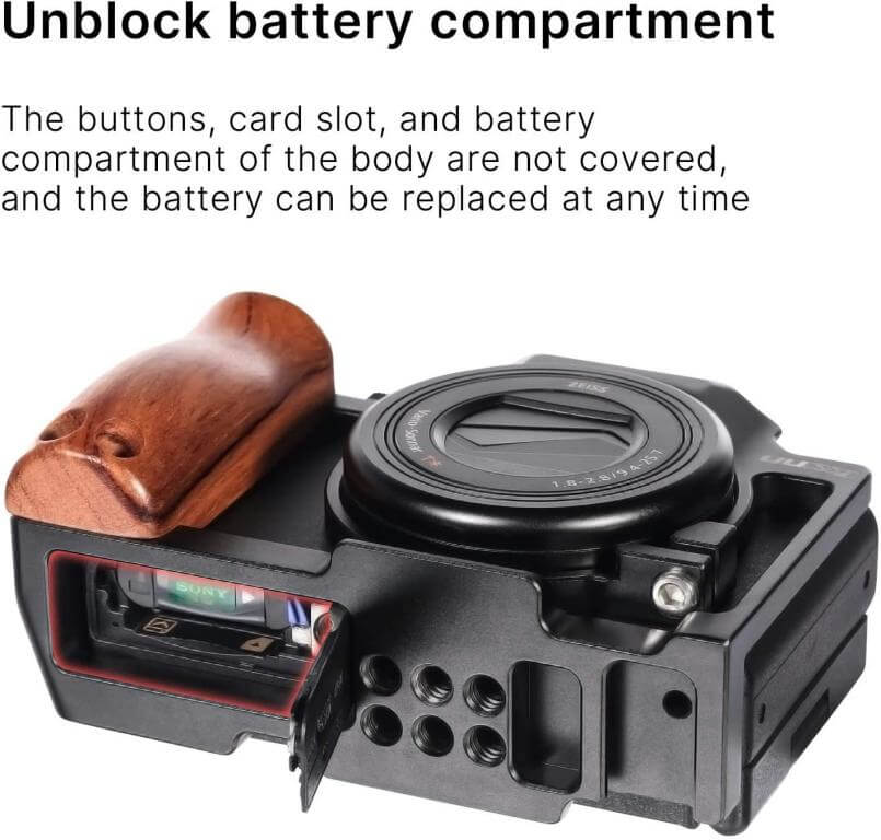 Ulanzi Kamerabur med trähandatg för Sony ZV1