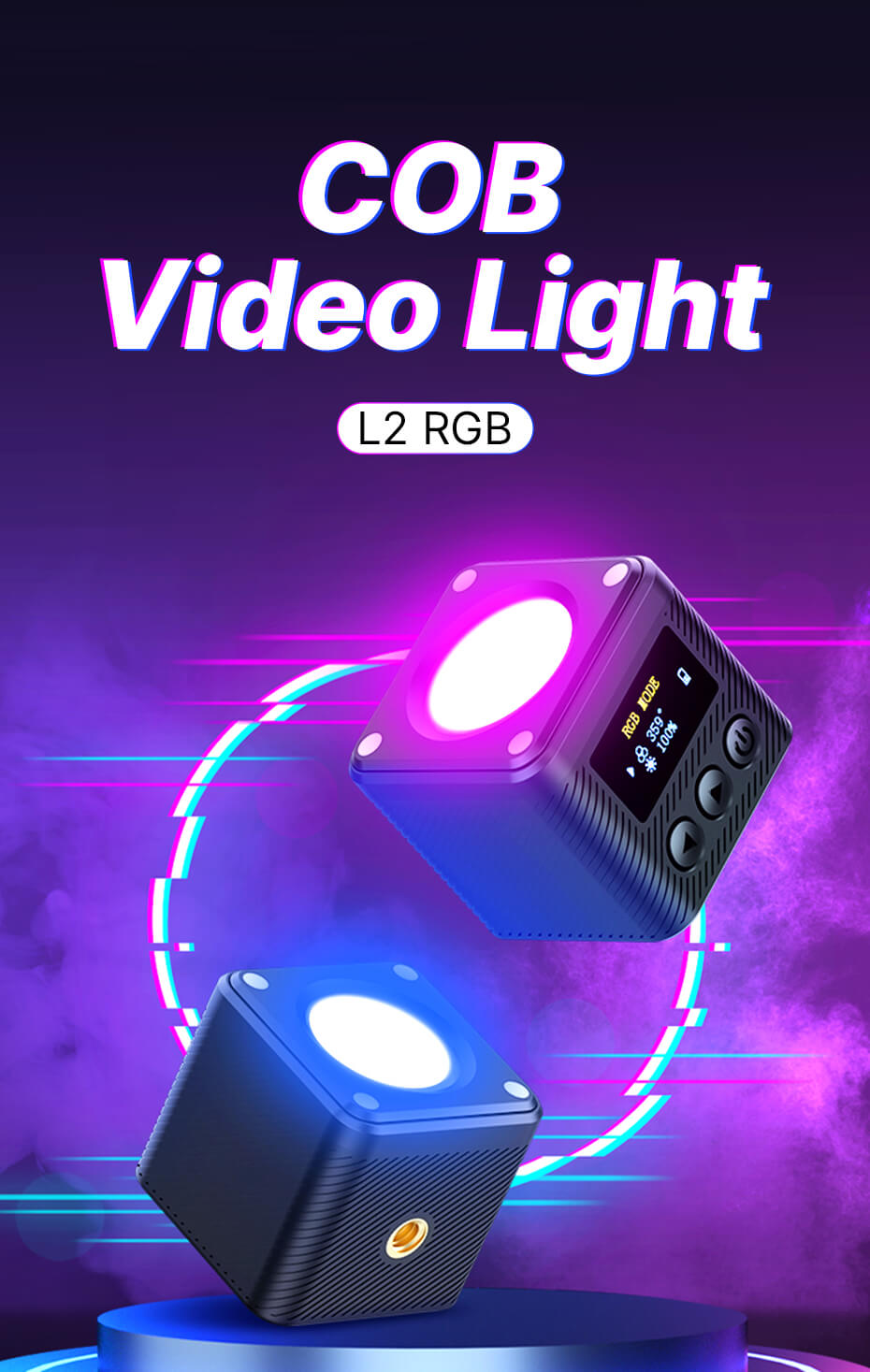  Ulanzi L2 RGB Led-belysning fr filminspelning fotografering