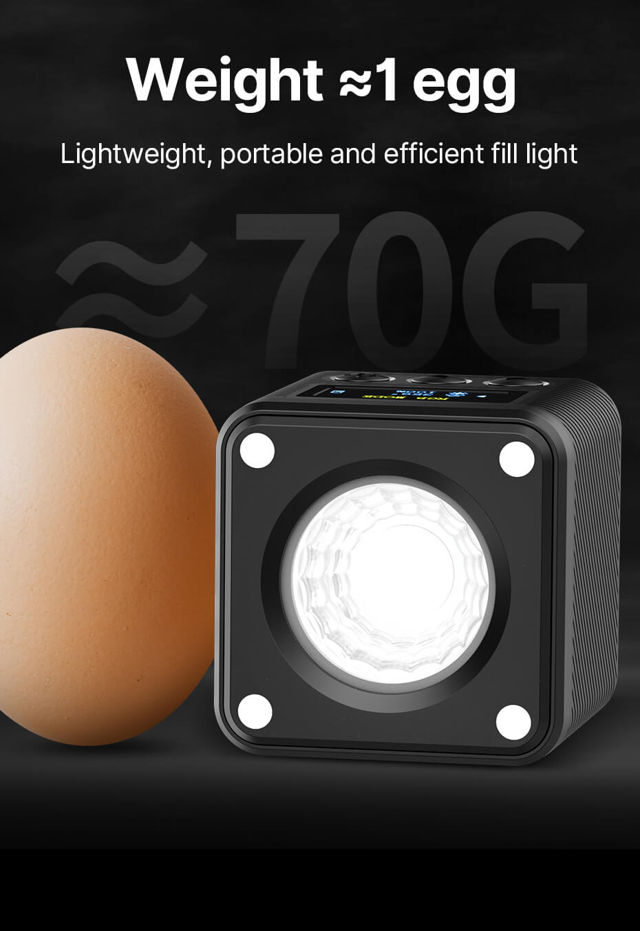  Ulanzi L2 RGB Led-belysning fr filminspelning fotografering