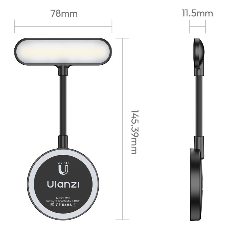  Ulanzi M10 – Magnetisk LED-lampa för mobil med flexibel arm och MagSafe från Kamda – snabb leverans och trygg e-handel