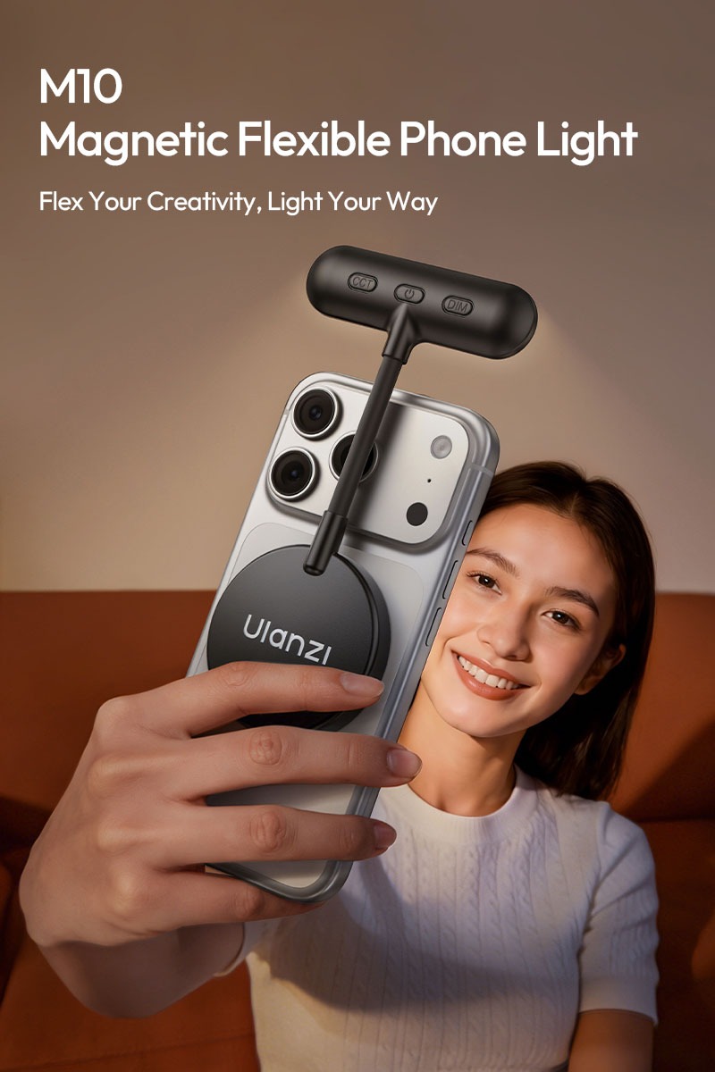  Ulanzi M10 – Magnetisk LED-lampa för mobil med flexibel arm och MagSafe från Kamda – snabb leverans och trygg e-handel