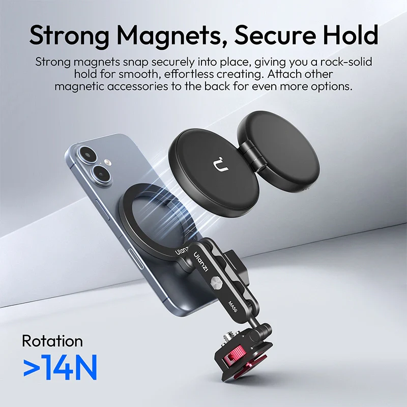  Ulanzi MA56 4-in-1 MagLock – Magnetiskt mobilfäste med 360° rotation från Kamda – snabb leverans och trygg e-handel