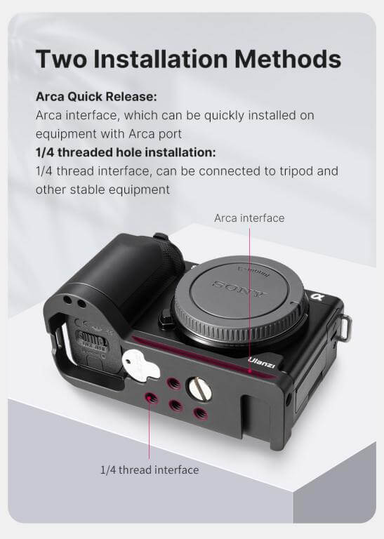  Ulanzi R095 L-Bracket med handtag fr Sony ZV-E10