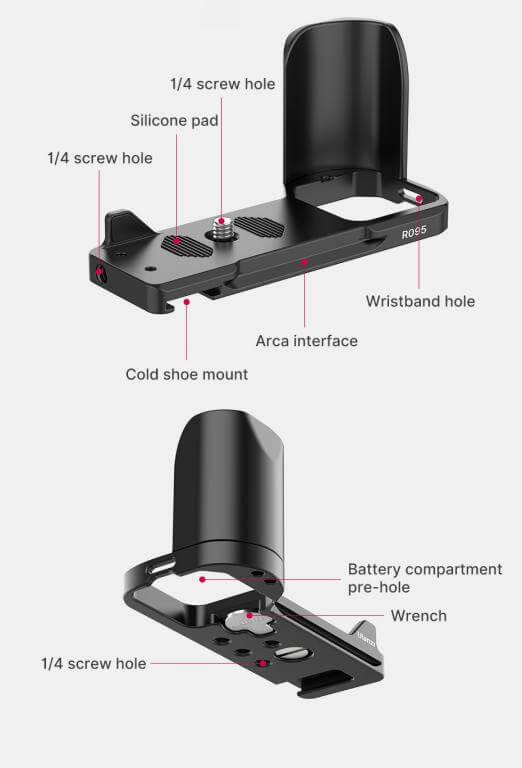  Ulanzi R095 L-Bracket med handtag fr Sony ZV-E10