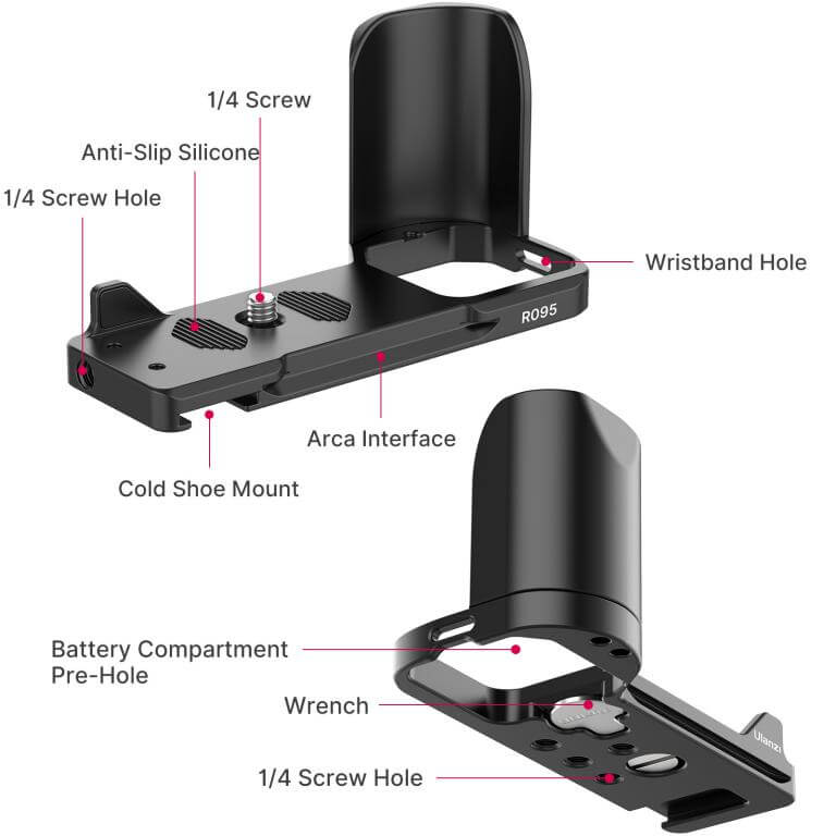  Ulanzi R095 L-Bracket med handtag fr Sony ZV-E10