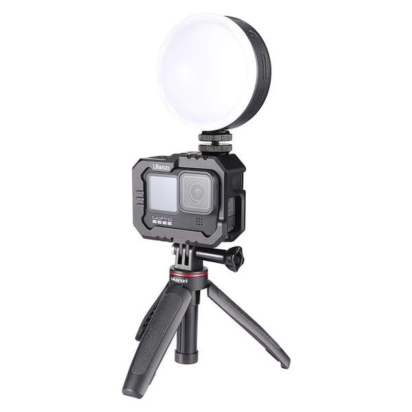  VIJIM RGB Videolampa mini för kamera/mobil med inbyggt batteri & diffuser