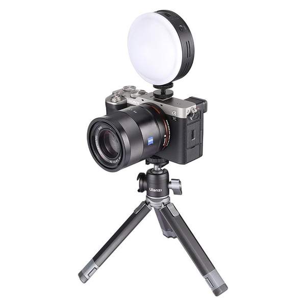  VIJIM RGB Videolampa mini för kamera/mobil med inbyggt batteri & diffuser