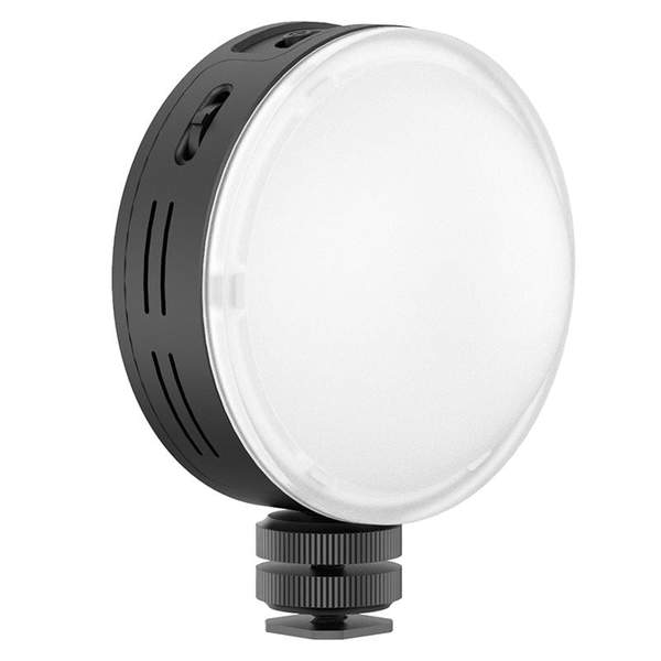 VIJIM RGB Videolampa mini för kamera/mobil med inbyggt batteri & diffuser