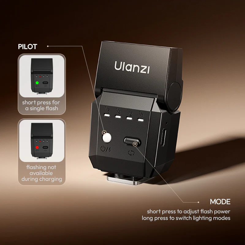 Ulanzi SL03 Spark Lite - Kompakt blixt med LED-lampa från Kamda – snabb leverans och trygg e-handel