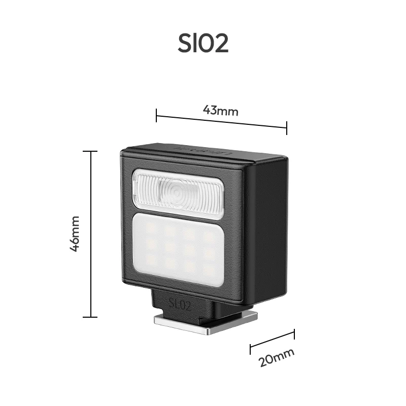 Ulanzi SL02 Spark Lite - Kompakt blixt med LED-lampa