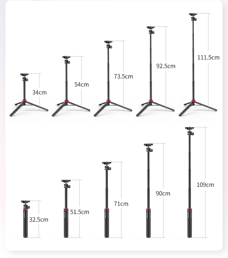  Ulanzi Stativ & Selfiepinne 109cm 2-i-1-paket fr kamera och mobil