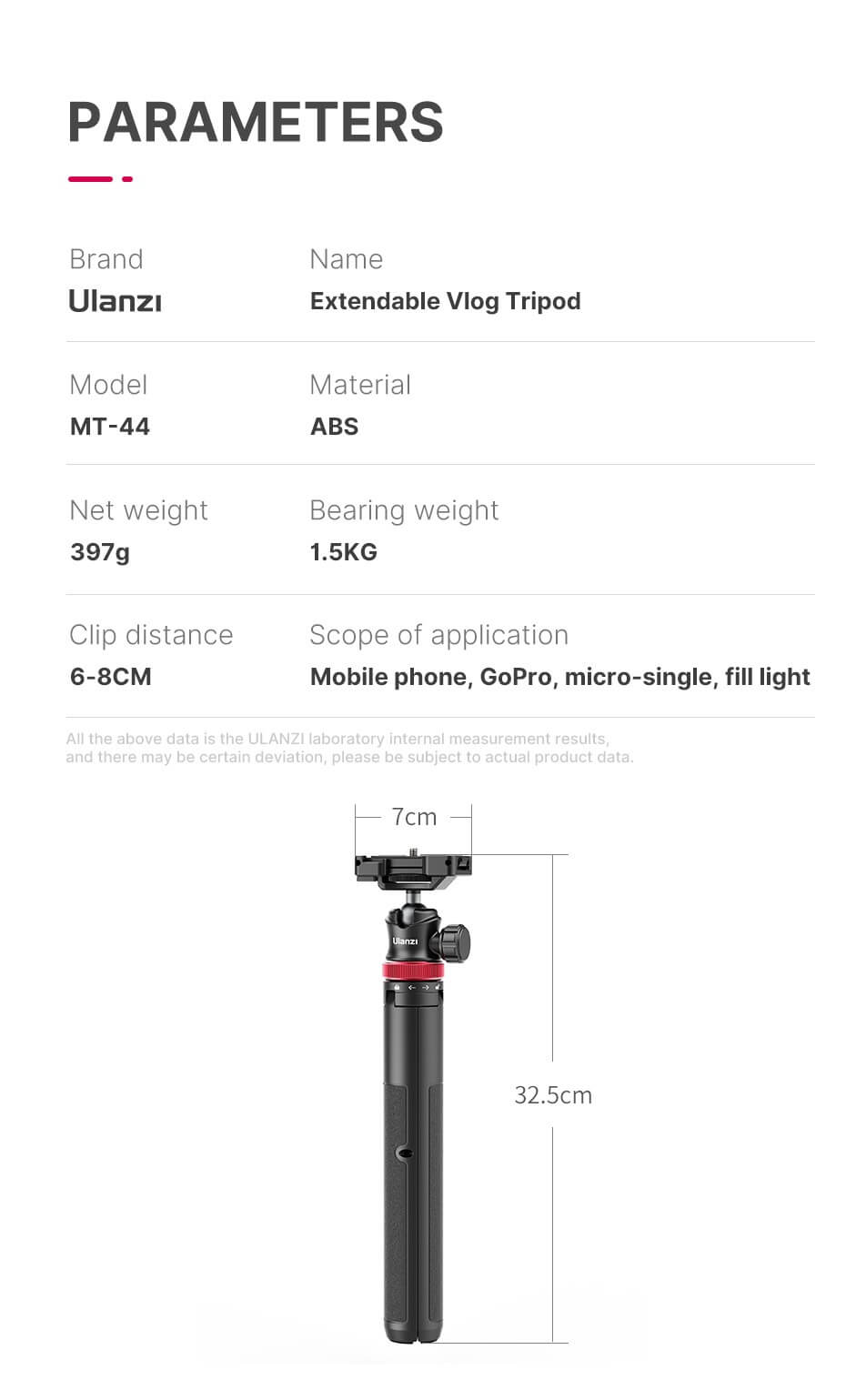  Ulanzi Stativ & Selfiepinne 109cm 2-i-1-paket fr kamera och mobil