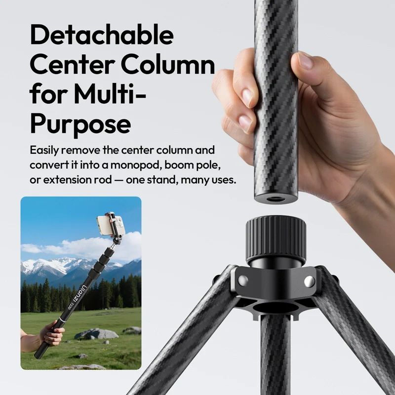  Ulanzi T230 – portabelt kolfiber-belysningsstativ 230 cm med vändbara ben från Kamda – snabb leverans och trygg e-handel