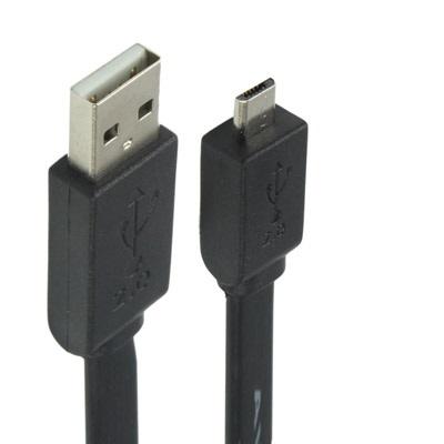 USB-kabel 2.0 till Micro USB 1.5 meter Platt kabel
