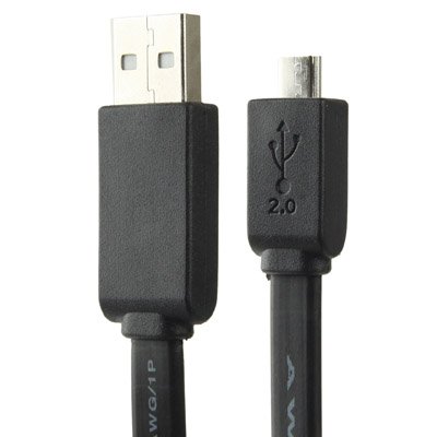 USB-kabel 2.0 till Micro USB 1.5 meter Platt kabel