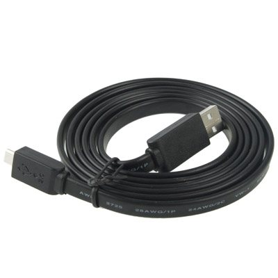 USB-kabel 2.0 till Micro USB 1.5 meter Platt kabel