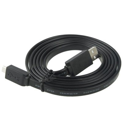  USB-kabel 2.0 till Micro USB 1.5 meter Platt kabel