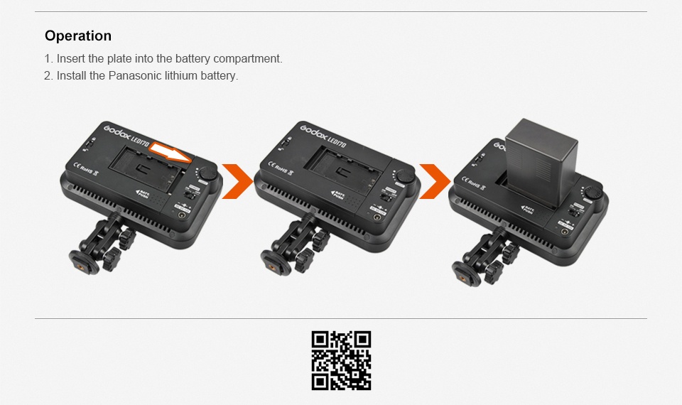  Godox Laddplatta/adapter fr Panasonic batterier