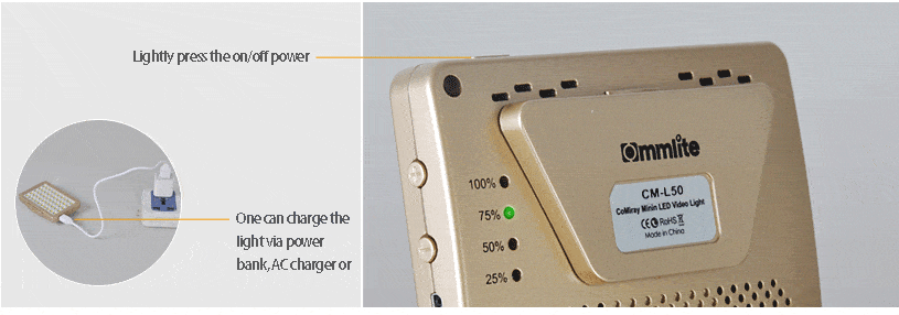  Commlite Mini videolampa 50st lysdioder - Fr SmartPhone & Kamera