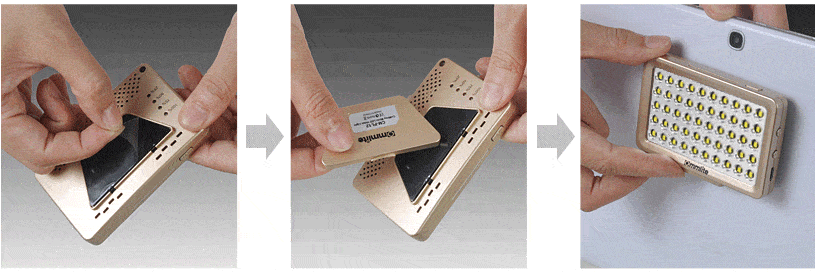 Commlite Mini videolampa 50st lysdioder - För SmartPhone & Kamera