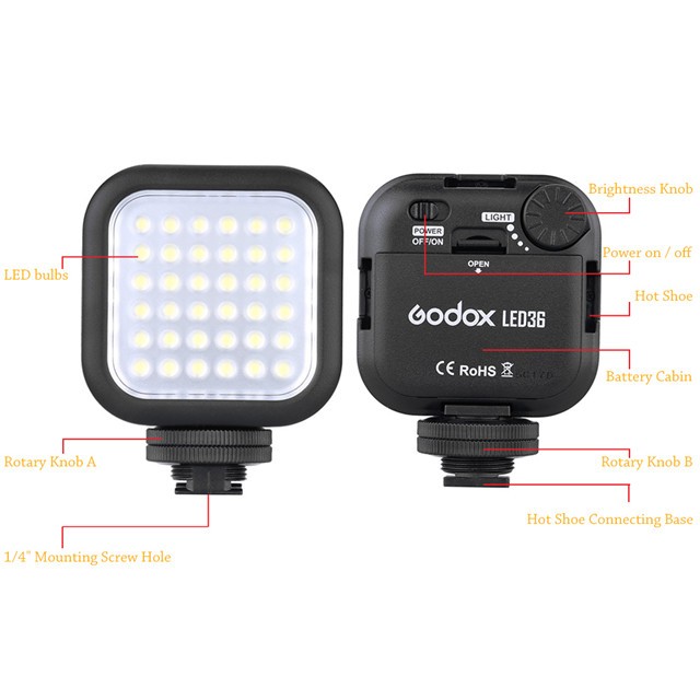  Godox LED36 Videobelysning fr kamera & mobil