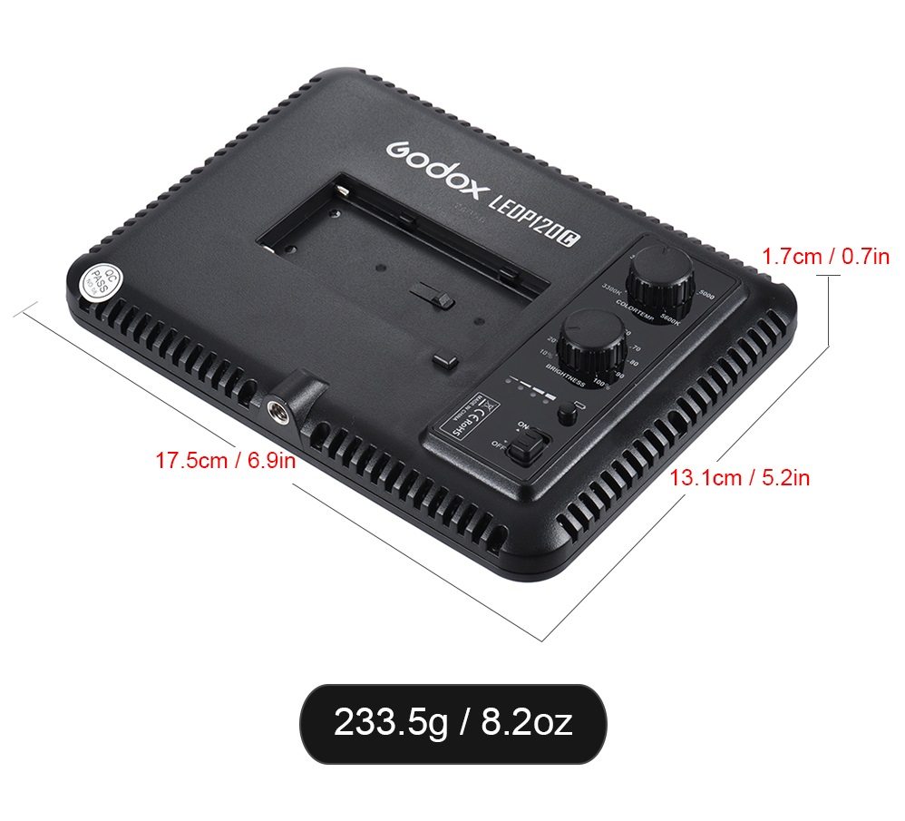  Godox LEDP120C Ultratunt kontinuerligt videoljus 17.5x13cm