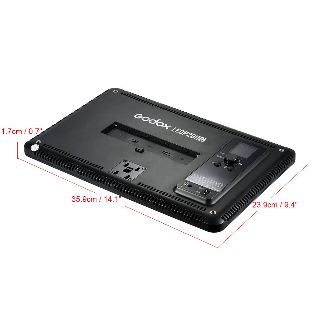 Godox LEDP260C Ultratunt kontinuerligt videoljus (36x24cm)