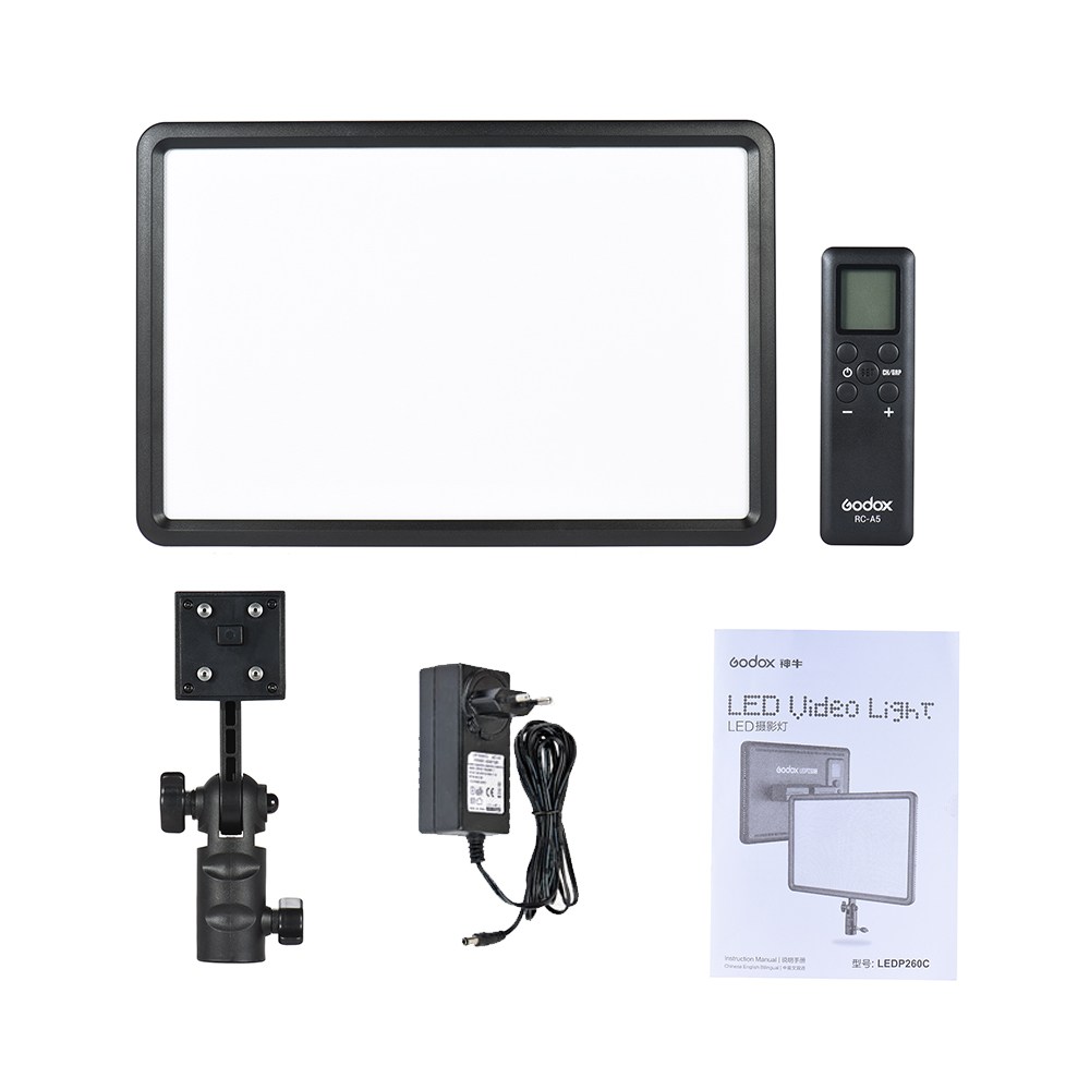 Godox LEDP260C Ultratunt kontinuerligt videoljus (36x24cm)