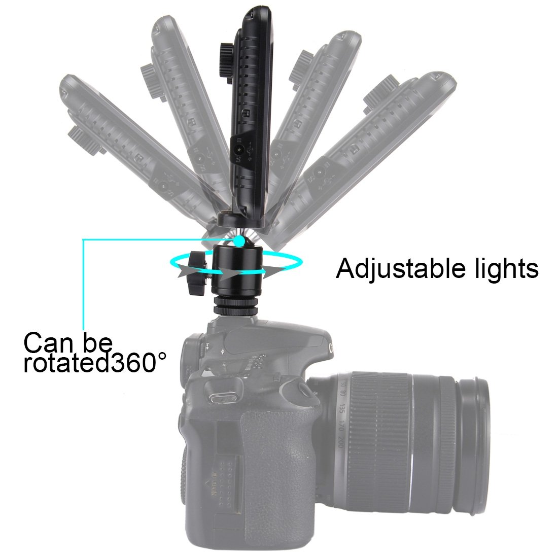 Puluz Videolampa med 104st LEDs för DSLR-kameror 17.5x12.5cm