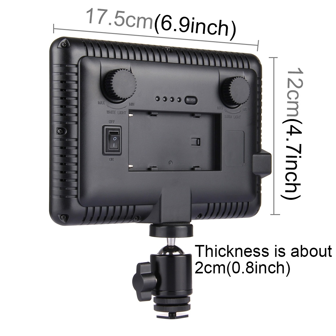Puluz Videolampa med 104st LEDs för DSLR-kameror 17.5x12.5cm