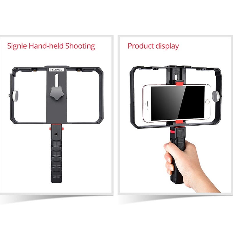 YELANGU Videorig för Smartphone med handgrepp