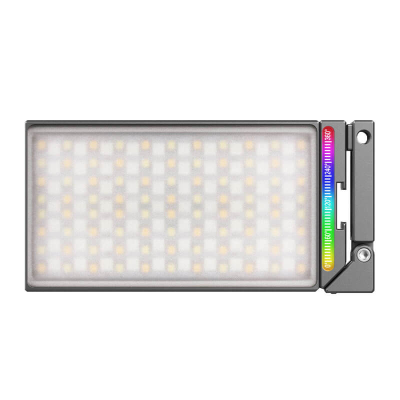 VIJIM RGB Led-panel för kamera med justerbart fäste & inbyggt batteri