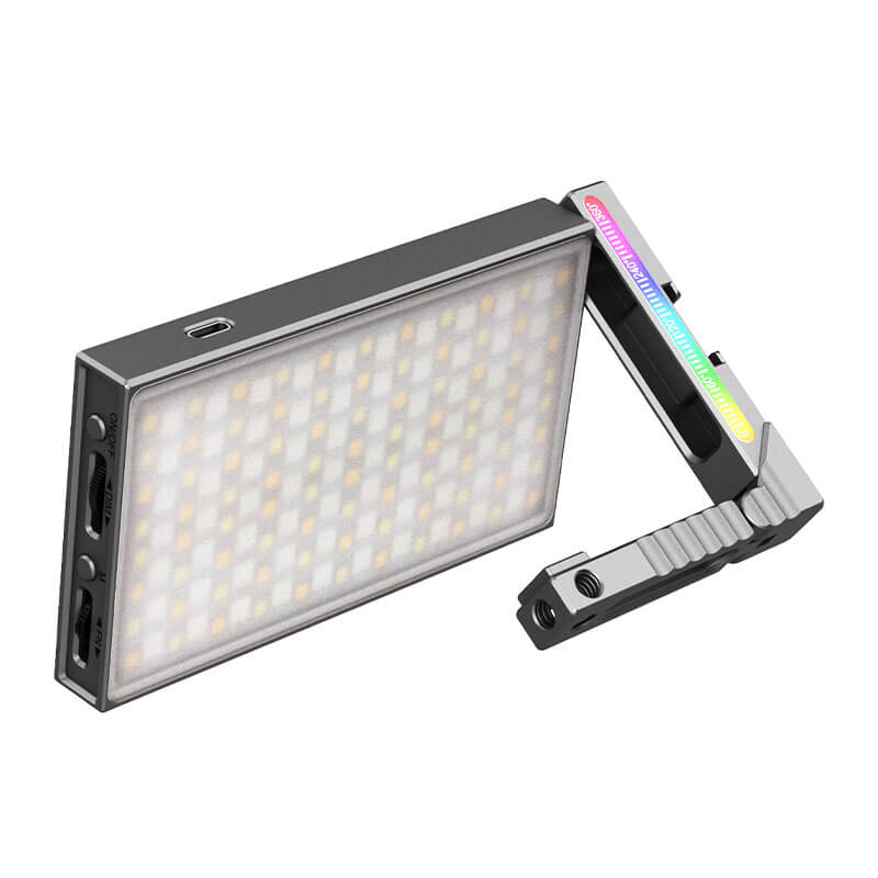 VIJIM RGB Led-panel för kamera med justerbart fäste & inbyggt batteri