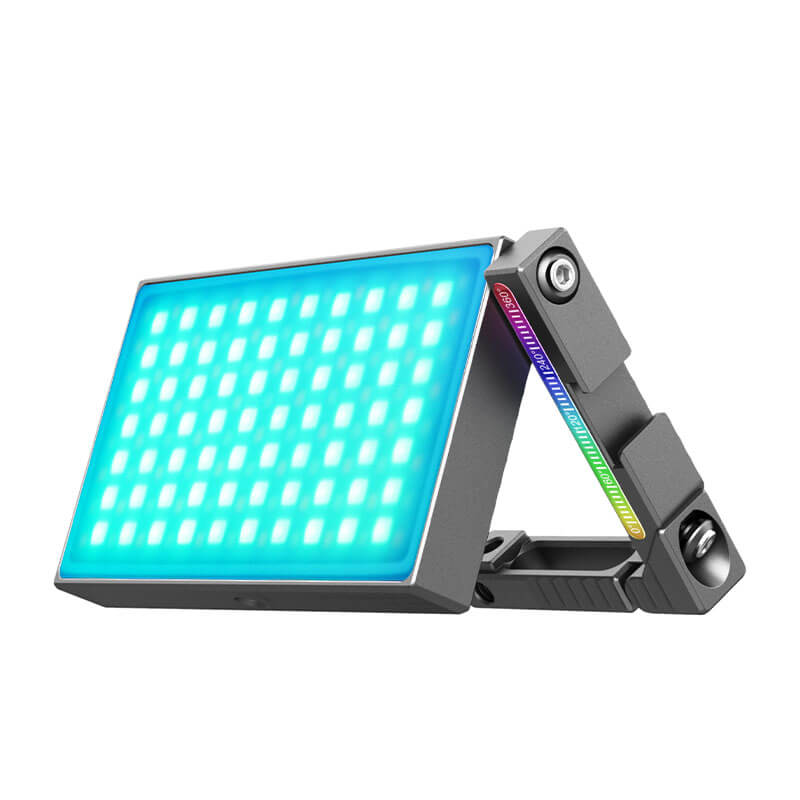 VIJIM RGB Led-panel för kamera med justerbart fäste & inbyggt batteri