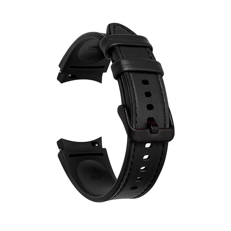 Läderarmband Svart för Smartwatch 22mm Universal modell