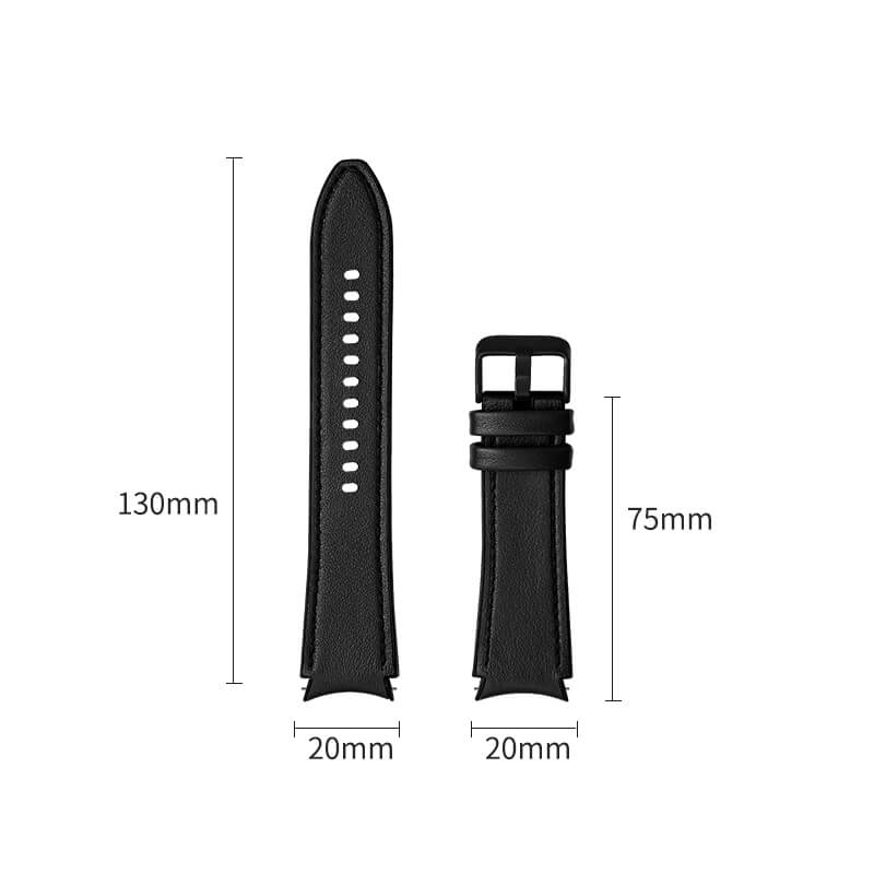 Läderarmband Svart för Smartwatch 22mm Universal modell