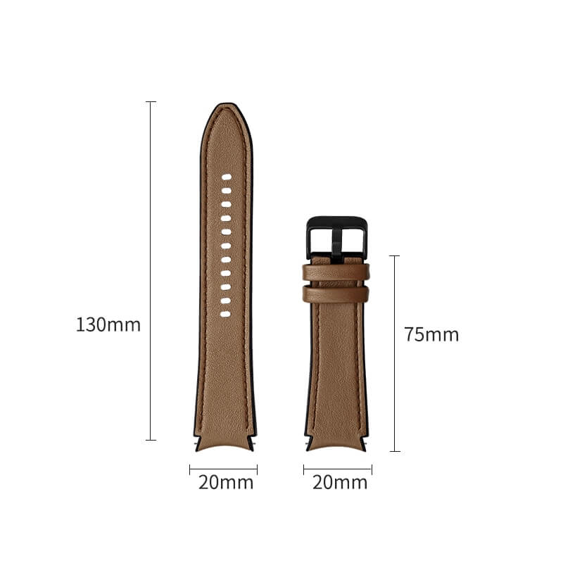 Läderarmband Brun för Smartwatch 20mm Universal modell