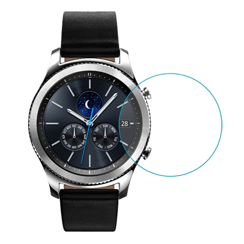  Displayskydd 43mm fr smartwatch och klockor universal modell av hrdat glas