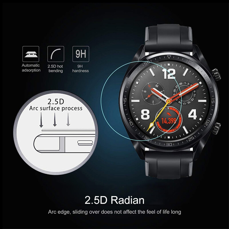  Displayskydd 34mm fr smartwatch och klockor universal modell av hrdat glas