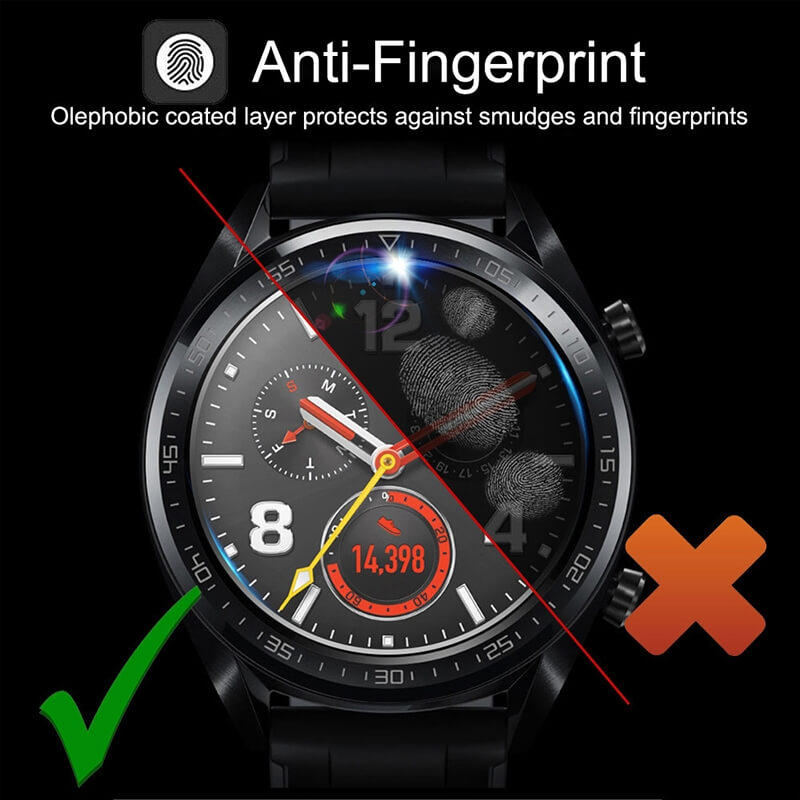  Displayskydd 45mm fr smartwatch och klockor universal modell av hrdat glas