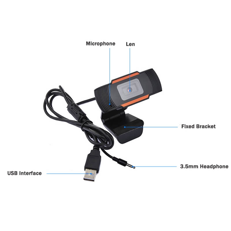  Webbkamera HD720P USB med mikrofon