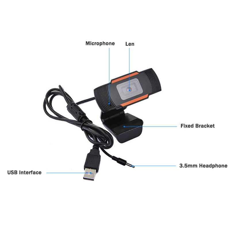 Webbkamera HD720P USB med mikrofon